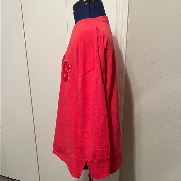 NFL Kansas City Chiefs Red Crew Neck Sweatshirt Embroidered Logo 🏈 | Size L - Picture 3 of 12